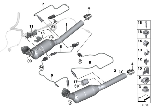 2004 BMW X5  Bracket For Connector Housing Diagram for 11787506855
