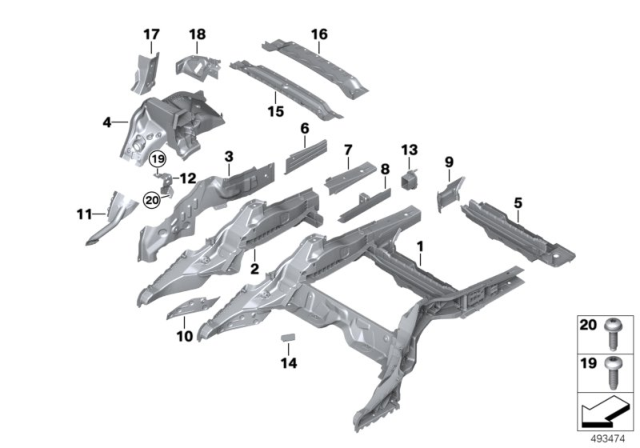 2020 BMW 840i xDrive  TANK SHIELD PLATE, LEFT Diagram for 41008495101