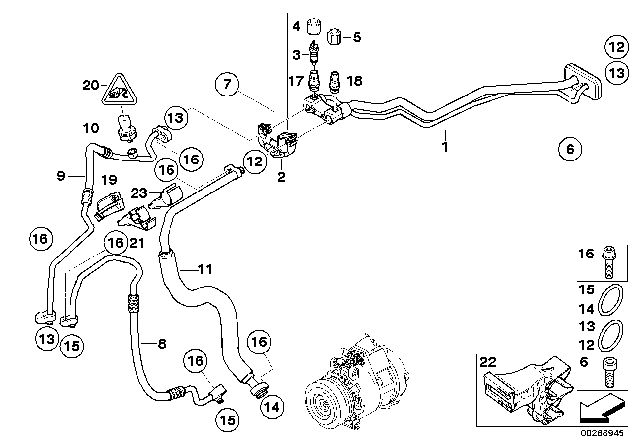 2008 BMW X6  Suction Pipe Diagram for 64509152962