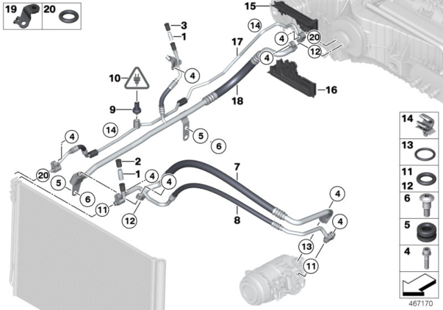 2014 BMW 535d xDrive  Pressure Hose Assy Diagram for 64539248522