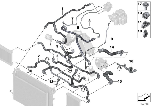 2020 BMW M5  WIRE FOR RADIATOR-COOLANT PU Diagram for 17128747914
