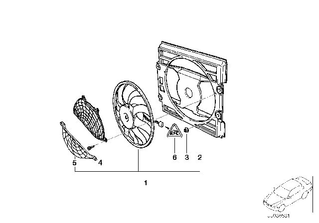 2006 BMW 330Ci  Hex Nut Diagram for 07129900546