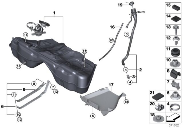2016 BMW M6 FILLER CAP Diagram for 16117470341