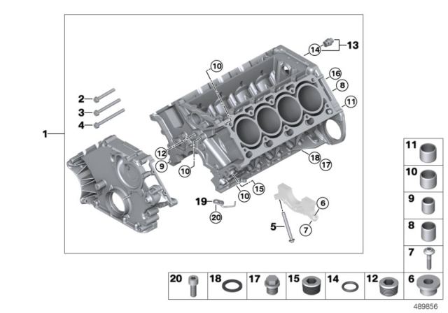 2002 BMW 745i  Oil Spraying Nozzle Diagram for 11417537114