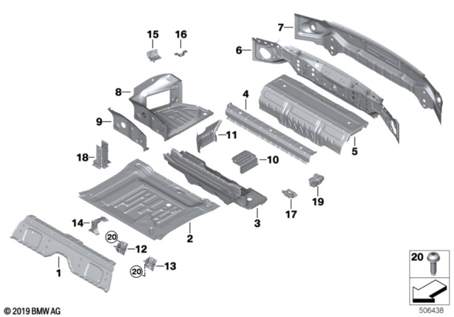2020 BMW M8  Blind Rivet N10 Diagram for 07149144282