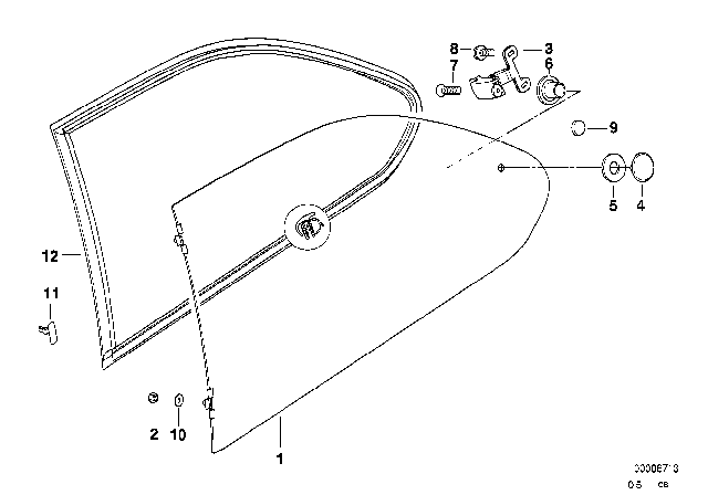 1996 BMW 318ti  Hinge Diagram for 51368146803