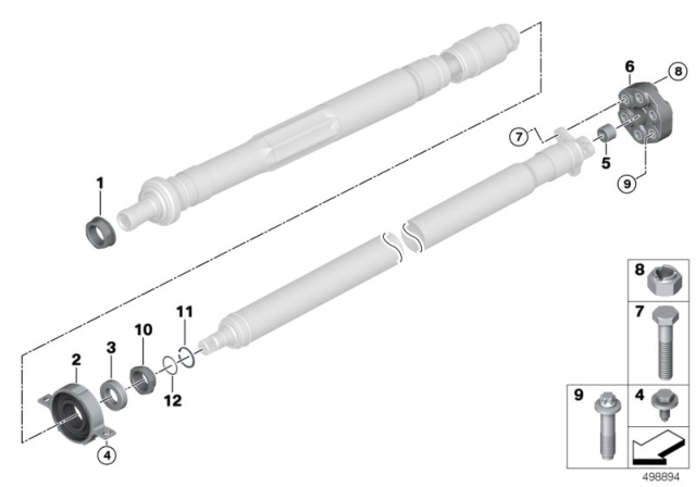 2020 BMW X2  Centre Mount, Aluminium Diagram for 26118613133