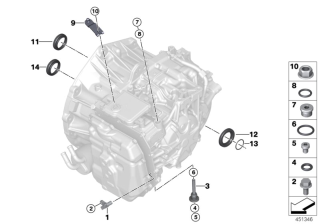 2015 BMW i8  Hex Bolt Diagram for 24108627788