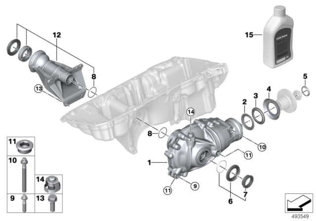 2019 BMW 330i xDrive  FINAL DRIVE (FRONT AXLE) Diagram for 31508741856