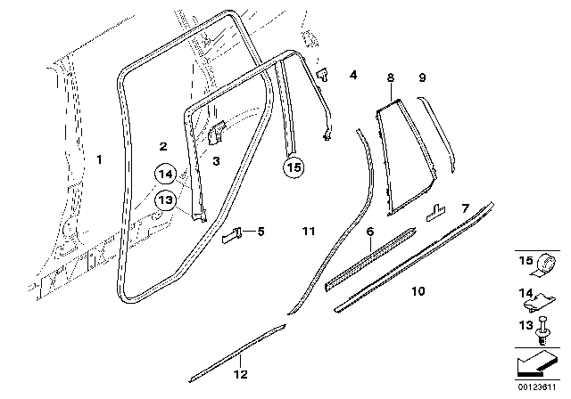2005 BMW X3  Spring Clip Diagram for 51353448469