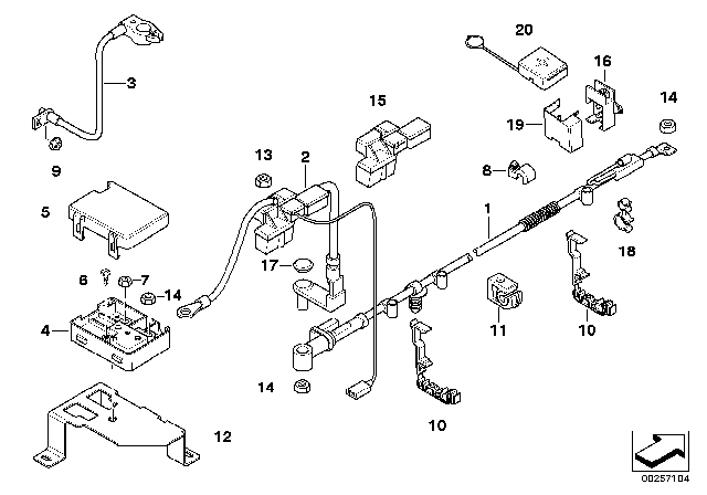 2008 BMW Z4 M  Base B Diagram for 61138387546
