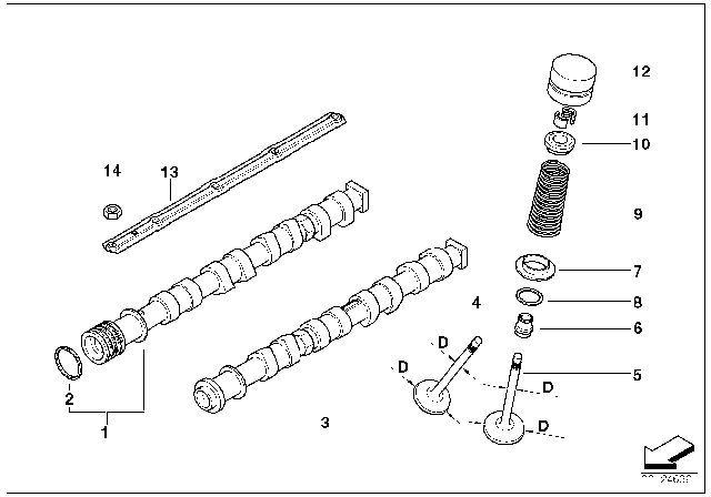 2003 BMW Alpina V8 Roadster  Hydraulic Valve Lifter Diagram for 11321440256