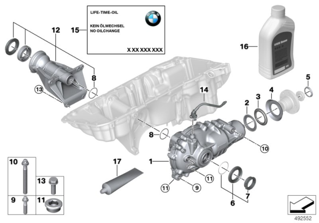 2019 BMW X5  Front Differential Diagram for 31508635870