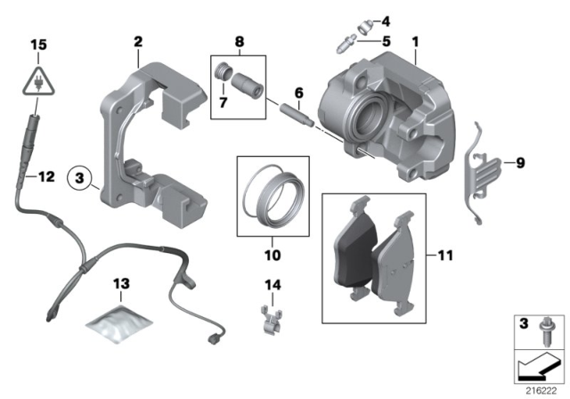 2011 BMW X6 Repair Kit Guide Bush Diagram for 34116776935