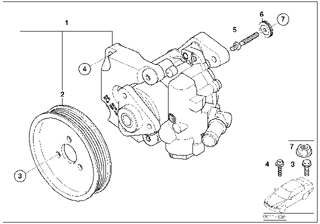 2002 BMW X5  Fillister Head Screw Diagram for 07119906143