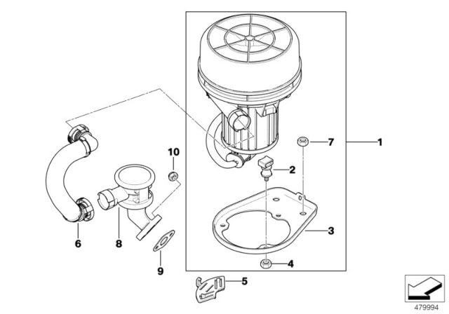 2008 BMW Z4 M  Pressure Hose Assy Diagram for 11727836606