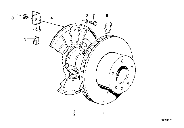 1986 BMW 735i  Protection Plate Right Diagram for 34111117754