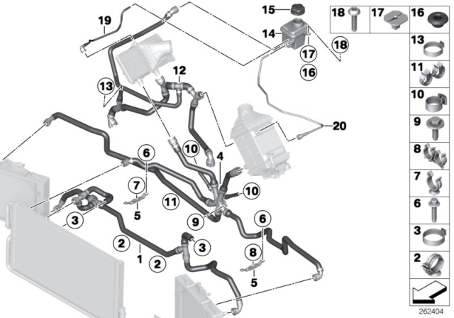2013 BMW M6  Turbocharger Intercooler Hose Diagram for 17122284290