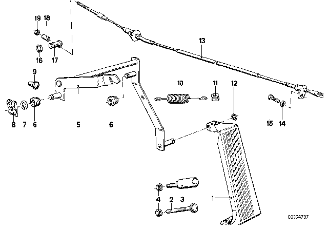 1983 BMW 733i  Bush Bearing Diagram for 35411119016