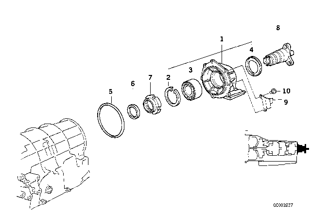 1994 BMW 320i  Set Of Adjusting Plates Diagram for 24271421791