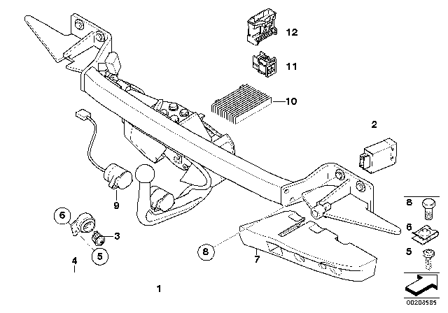 2009 BMW 535i  Repair Kit, Power Socket Diagram for 71606875018