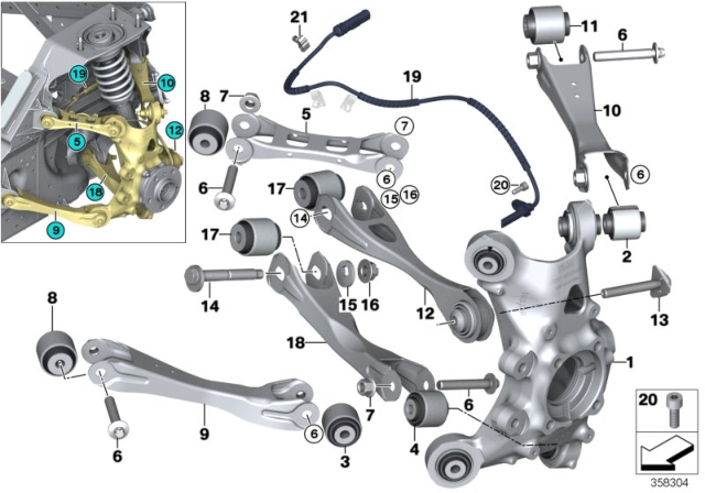 2018 BMW i3s  Rubber Mounting Diagram for 33306859270