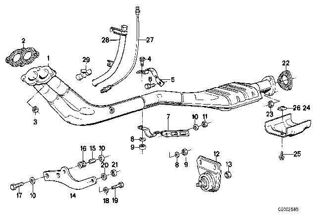 1984 BMW 318i  Bow Diagram for 11761277911
