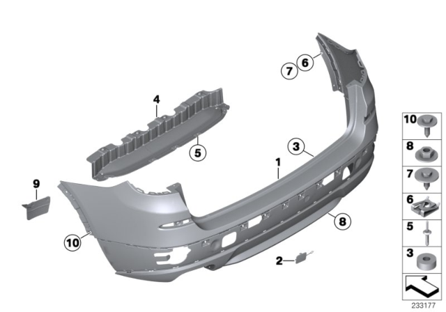 2016 BMW X3  Deflector Lip, Rear Left Diagram for 51627213651