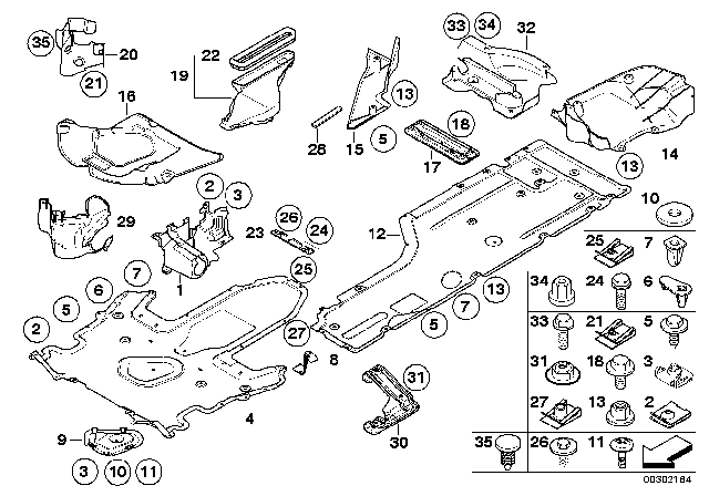 2009 BMW 535i xDrive  Body Nut Diagram for 07146977473