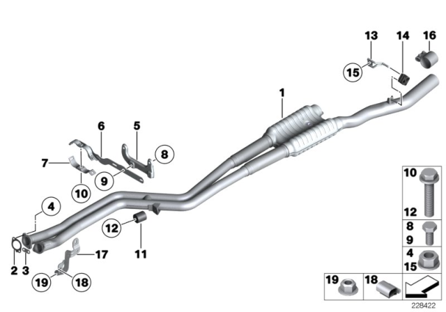 2011 BMW 528i  Collar Nut Diagram for 18307597650