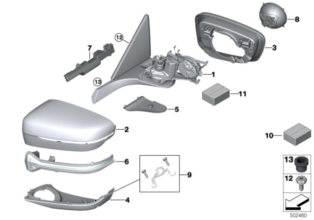 2020 BMW M850i xDrive Gran Coupe  Housing Lower Section, Left Diagram for 51167408453