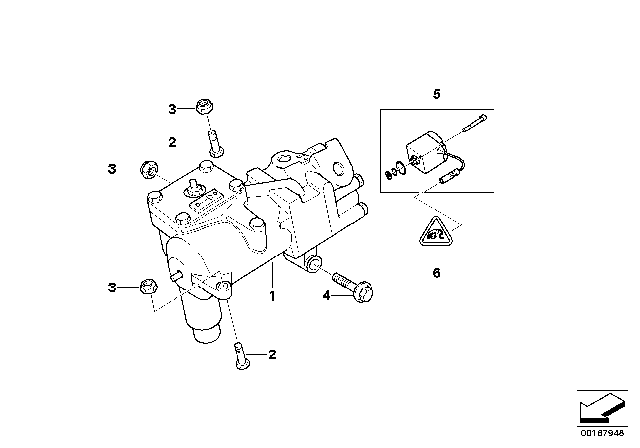 1998 BMW 740i Torque Converter Servotronic Diagram for 32131141482