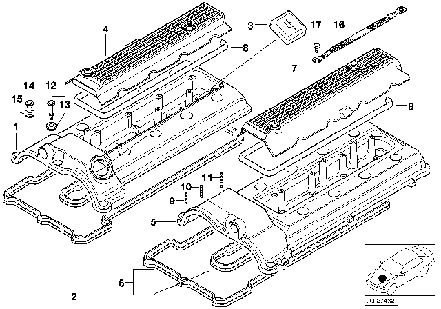2000 BMW Z8  Profile-Gasket Diagram for 11120001269