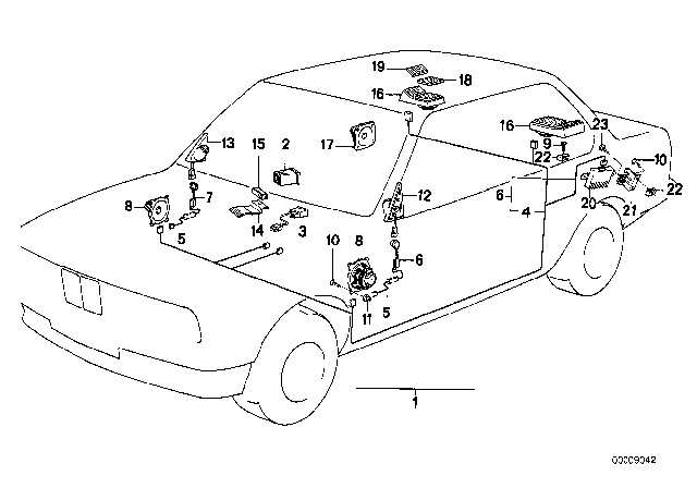 1987 BMW 325is  Adapter Lead Diagram for 61101388934