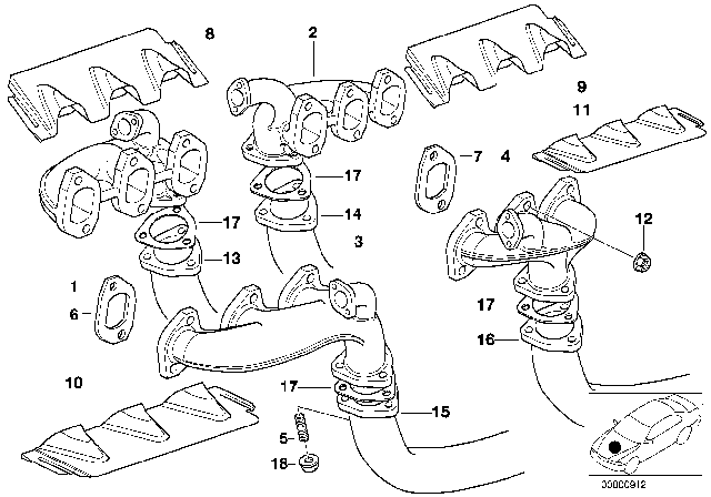 1997 BMW 850Ci  Heat Resistant Plate Diagram for 11621742415