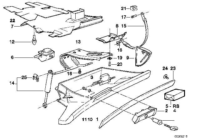 1994 BMW 525i  Rubber Buffer Diagram for 51451936105