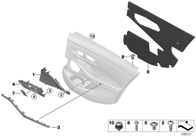 2019 BMW 330i  ACOUSTIC FELT, REAR LEFT Diagram for 51427479153