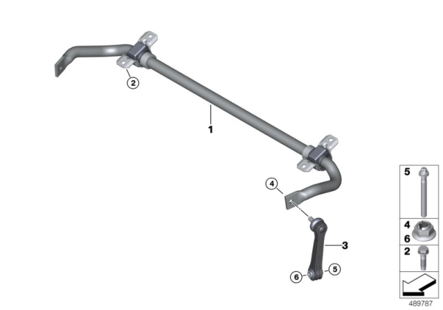 2018 BMW M5  STABILIZER, REAR Diagram for 33558074131