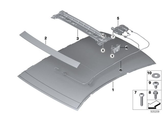 2020 BMW 840i Gran Coupe  COVER, ROLLER TYPE Diagram for 54108495831