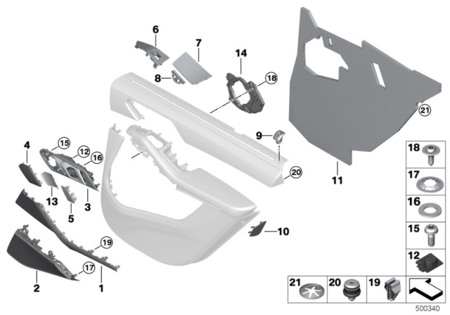 2020 BMW X5  Clip Diagram for 51417325082