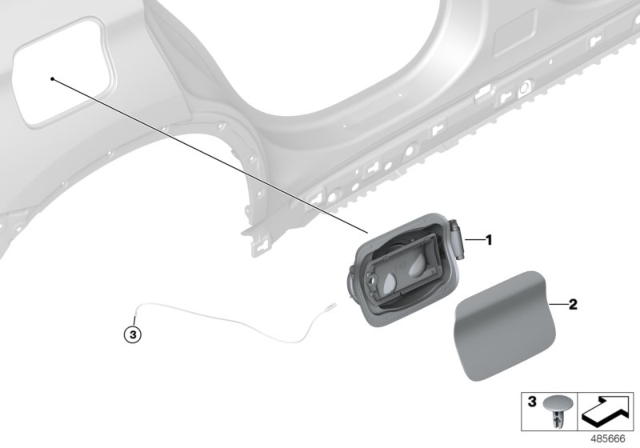 2017 BMW X1  Fill-In Flap Diagram for 51177359631