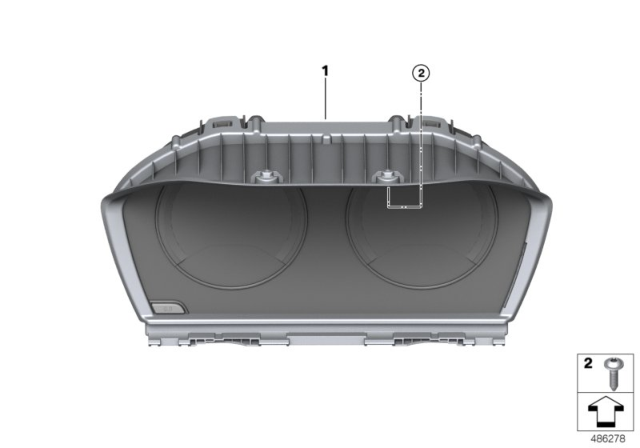 2018 BMW X2  INSTRUMENT CLUSTER Diagram for 62109840904
