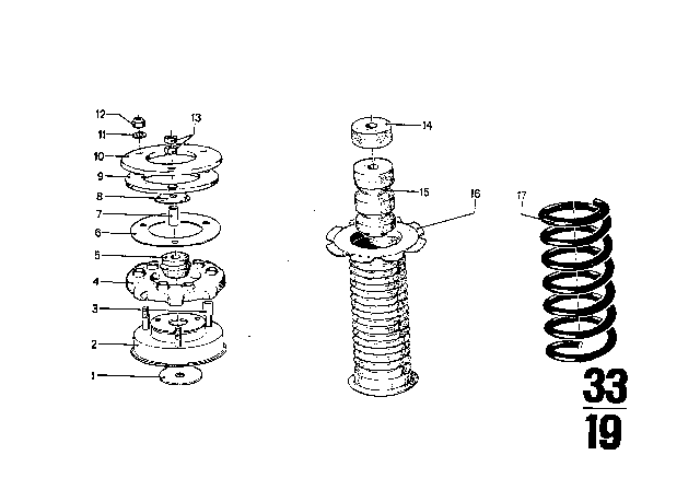 1969 BMW 2500  Damper Ring Diagram for 33521103810