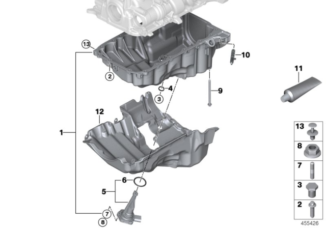 2020 BMW 230i  Cover, Acoustic Diagram for 11148514330