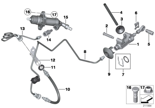 2013 BMW 650i  Pipe Diagram for 21526864069