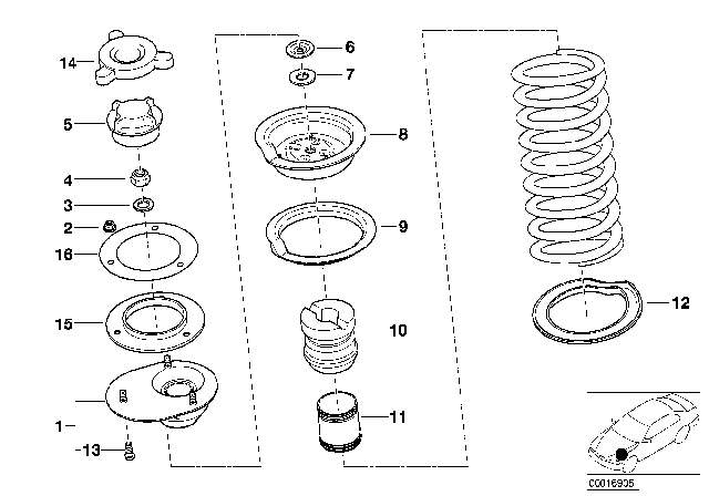 1998 BMW M3  Protection Cap Diagram for 31312227387