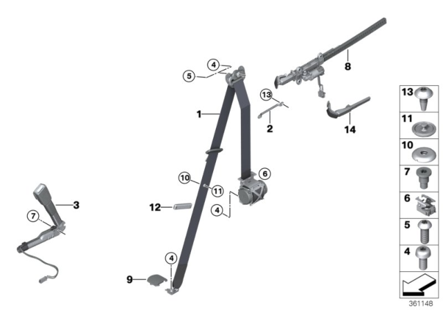 2016 BMW 428i Guide Clip Diagram for 72117271542