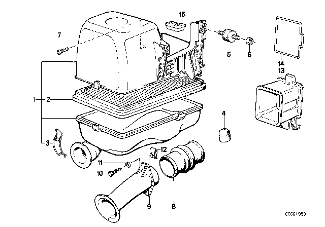 1988 BMW M3  Distance Rubber Diagram for 13711312328