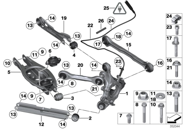 2014 BMW X1  Rubber Mounting Diagram for 33326765534