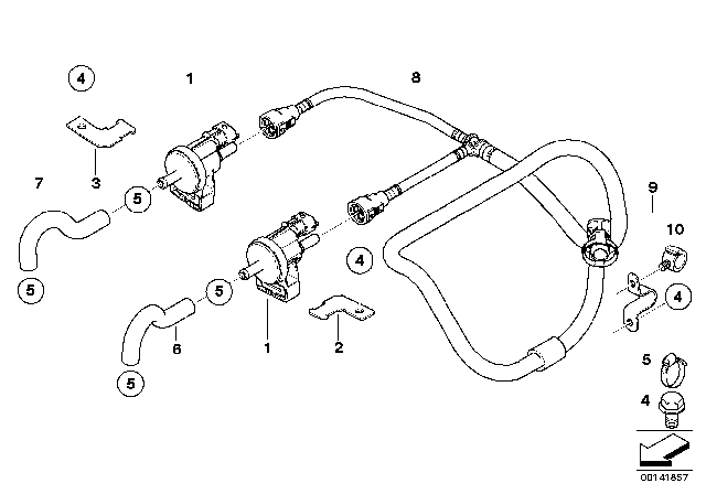 2009 BMW M5  Hose Elbow Diagram for 13907835912